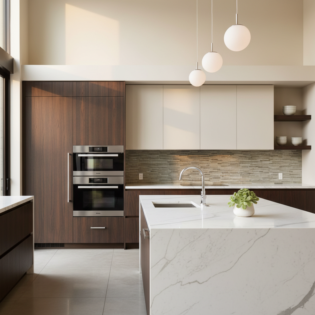 Luxury San Carlos kitchen with premium integrated appliances